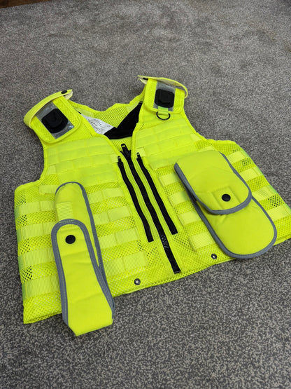 Safariland Hi-Vis MOLLE Vest Tactical Utility Security Vest Ex Police - SMALL