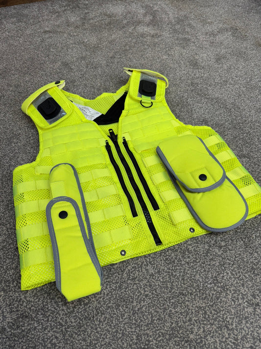 Safariland Hi-Vis MOLLE Vest Tactical Utility Security Vest Ex Police - SMALL