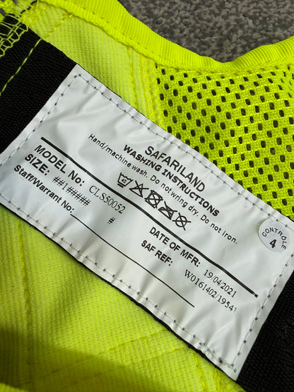 Safariland Hi-Vis MOLLE Vest Tactical Utility Security Vest Ex Police - SMALL