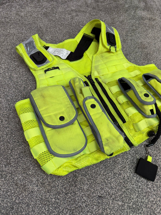 Safariland Hi-Vis MOLLE Vest & Pouches Tactical Utility Security Vest Ex Police - XL