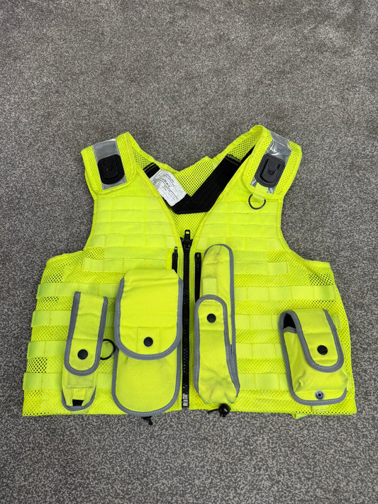 Safariland Hi-Vis MOLLE Vest & Pouches Tactical Utility Security Vest Ex Police - MED-LRG