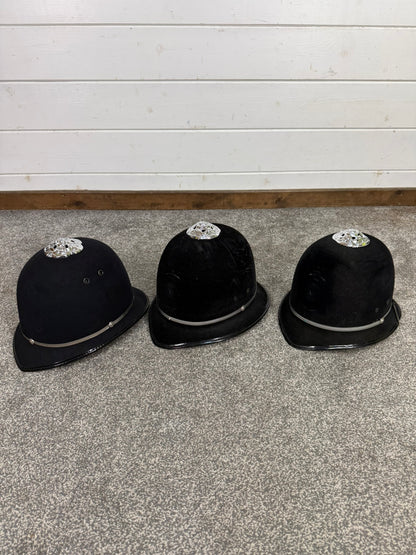 3x Ex Police Rose Top Custodian Bobby Helmet Job Lot Film Display Theatre