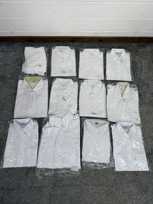 12x Ex Police White Shirt Job Lot Mixed Uniform Shirts