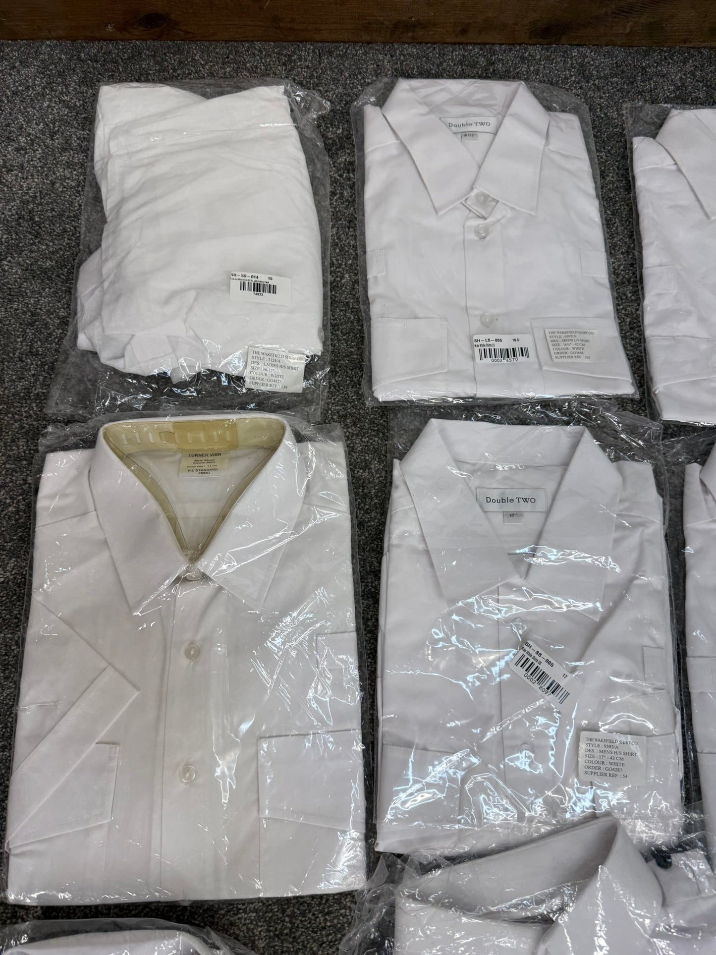 12x Ex Police White Shirt Job Lot Mixed Uniform Shirts