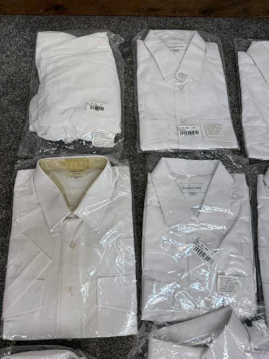 12x Ex Police White Shirt Job Lot Mixed Uniform Shirts