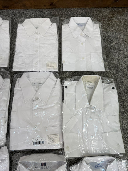 12x Ex Police White Shirt Job Lot Mixed Uniform Shirts