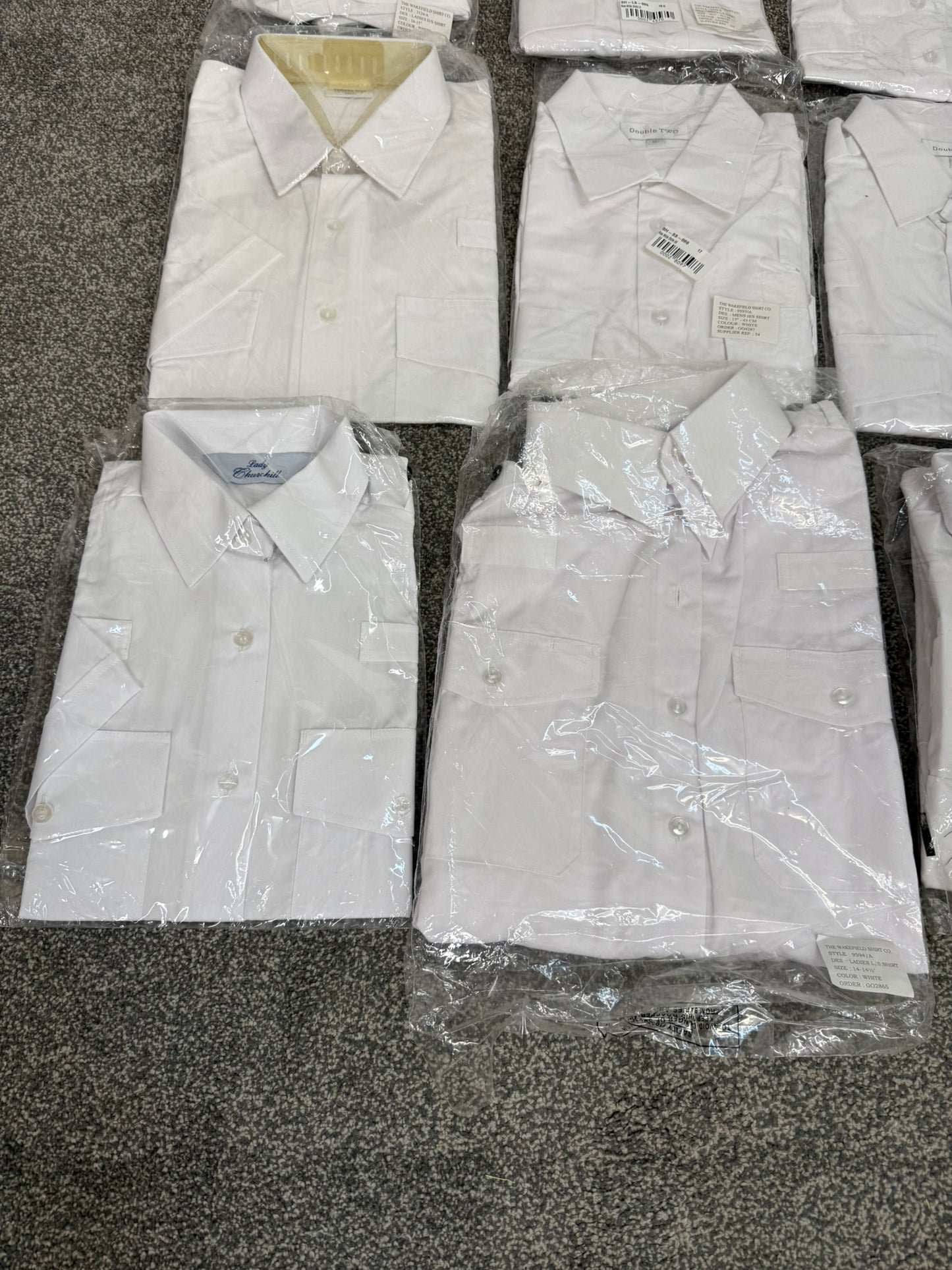 12x Ex Police White Shirt Job Lot Mixed Uniform Shirts