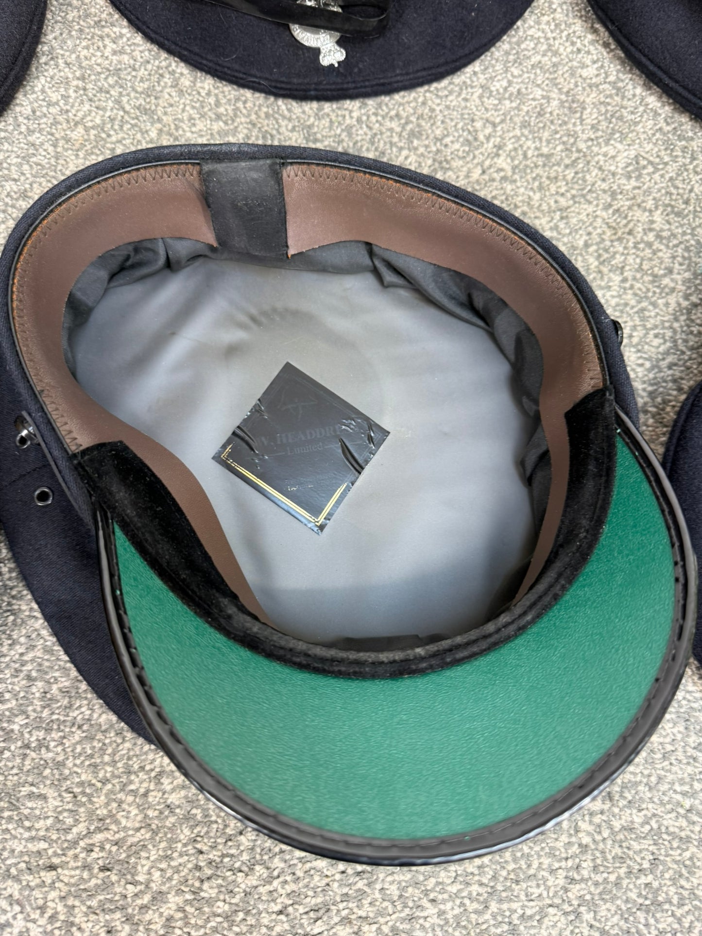 6x Ex Police Peak Cap Job Lot Theatre Headwear Uniform Film Prop Lot