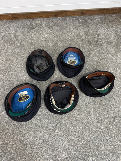5x Ex Police Peak Cap Job Lot Theatre Headwear Uniform Film Prop Lot