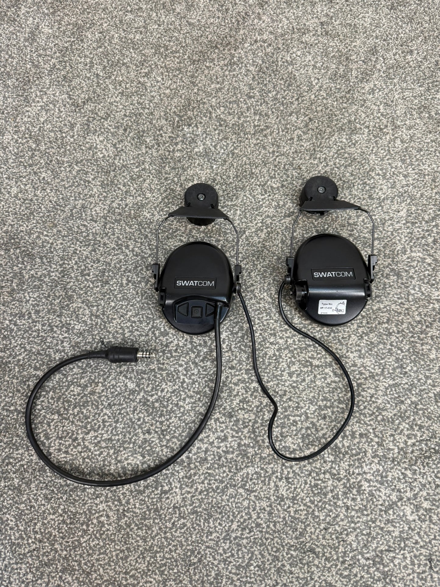 SwatCom Waterproof Headset Ex Police Helmet Rail Mounted WORKING