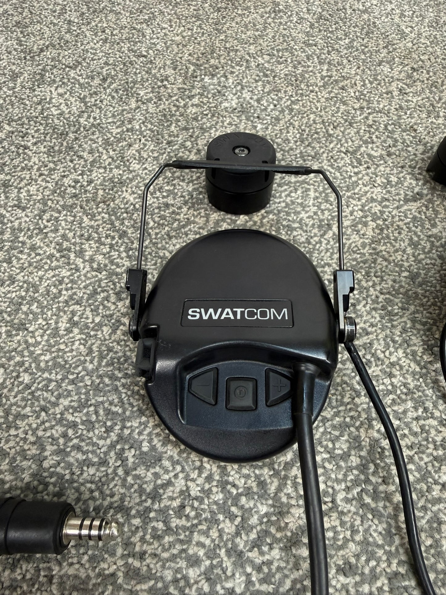 SwatCom Waterproof Headset Ex Police Helmet Rail Mounted WORKING