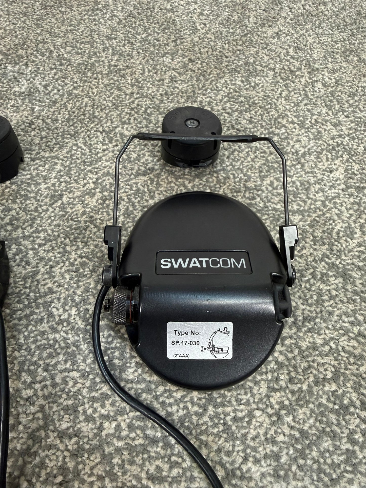 SwatCom Waterproof Headset Ex Police Helmet Rail Mounted WORKING