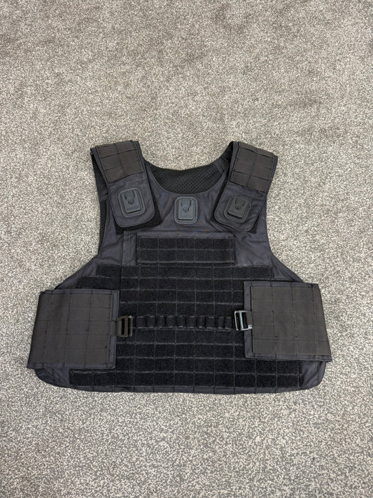 Ex Police Mehler MOLLE Body Armour Stab Vest Cover Black Security Airsoft