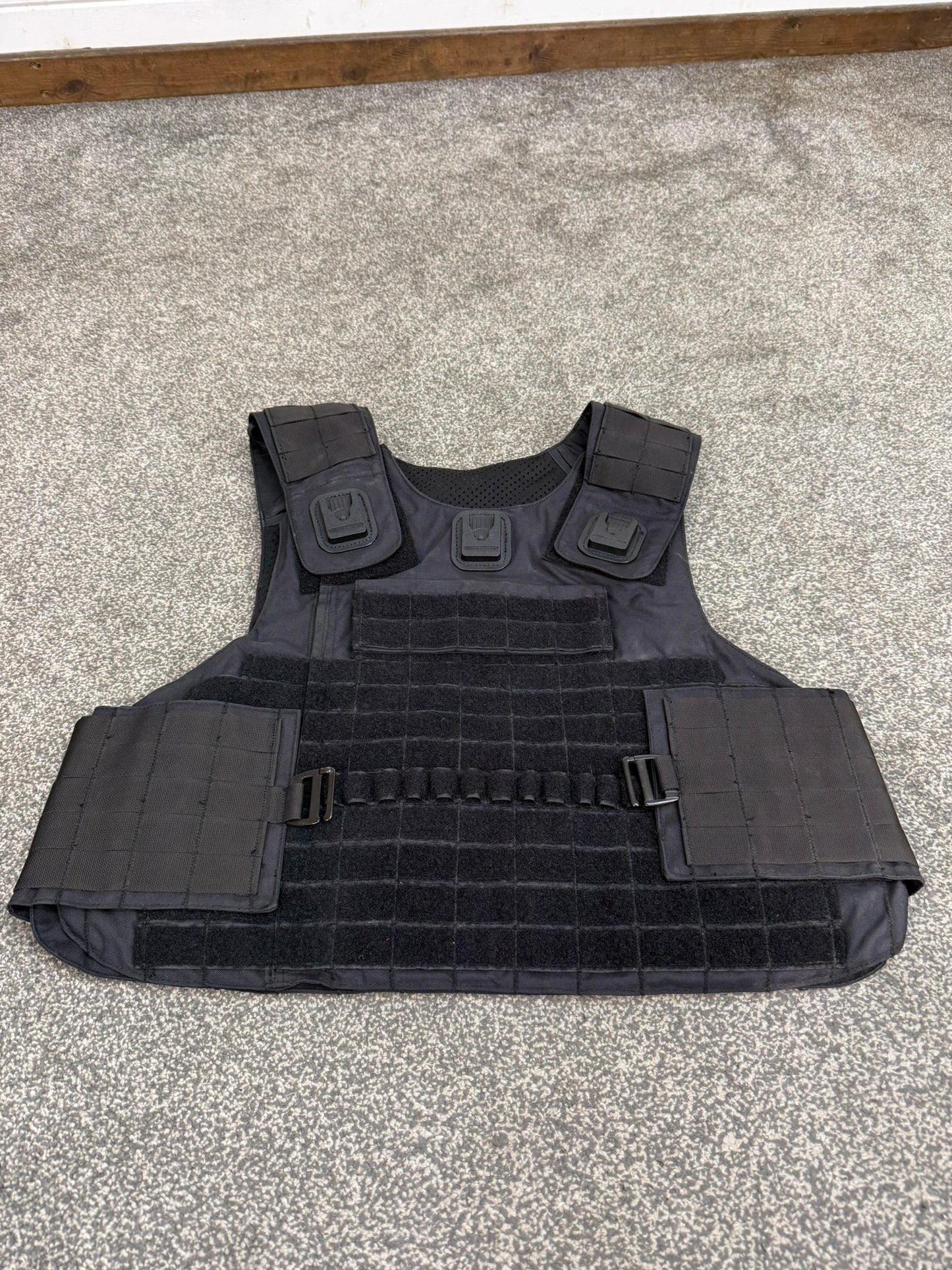 Ex Police Mehler MOLLE Body Armour Stab Vest Cover Black Security Airsoft