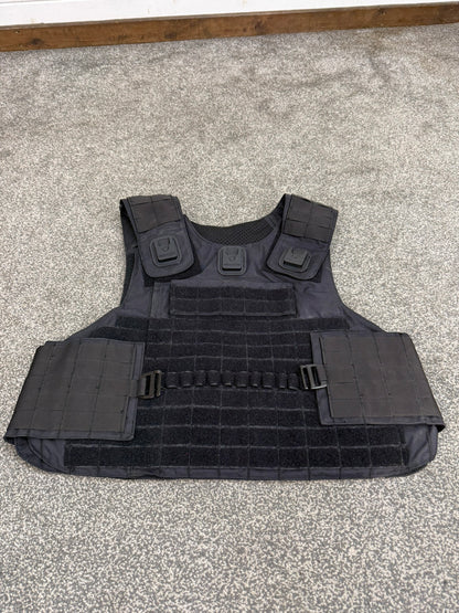 Ex Police Mehler MOLLE Body Armour Stab Vest Cover Black Security Airsoft