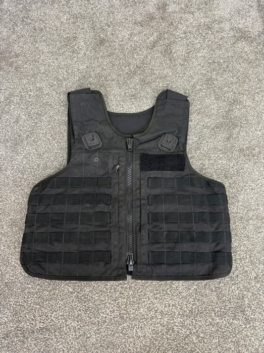 Ex Police Mehler MOLLE Body Armour Stab Vest Cover Black Security Airsoft