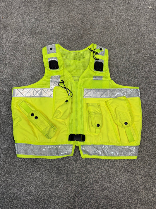 Ex Police Hi Vis Arktis Utility Vest Security Patrol Equipment Vest Marshall VGC - LARGE