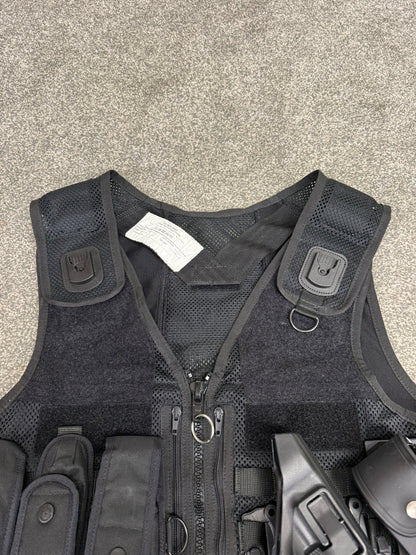 Safariland Black Molle Vest Taser Holster & Pouches Tactical Utility Security Vest XL