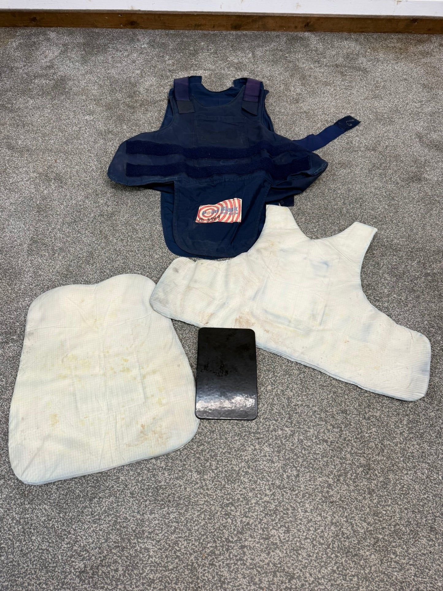 Ex Police Point Blank Kevlar Body Armour WITH Inserts Collector Display