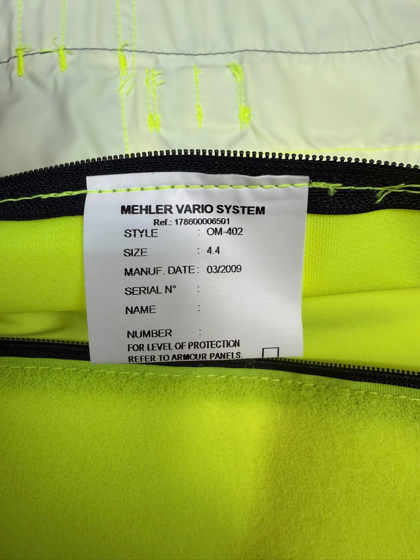 Mehler Ex Police Body Armour COVER Hi Vis Security Riding TV Film Uniform - LARGE