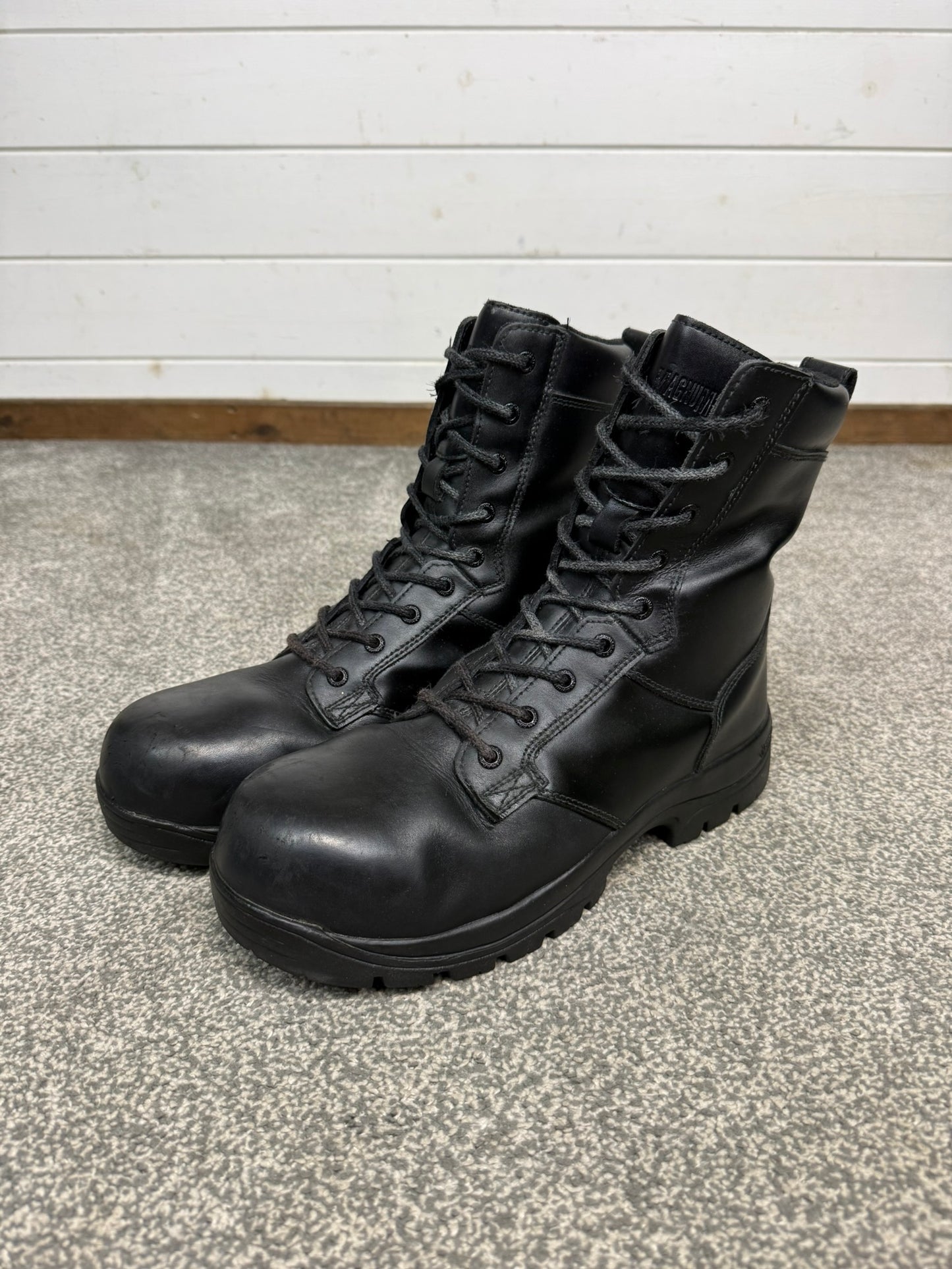 Magnum Elite Shield Met Black Leather Combat Boots UK 10 Ex Police Security Work