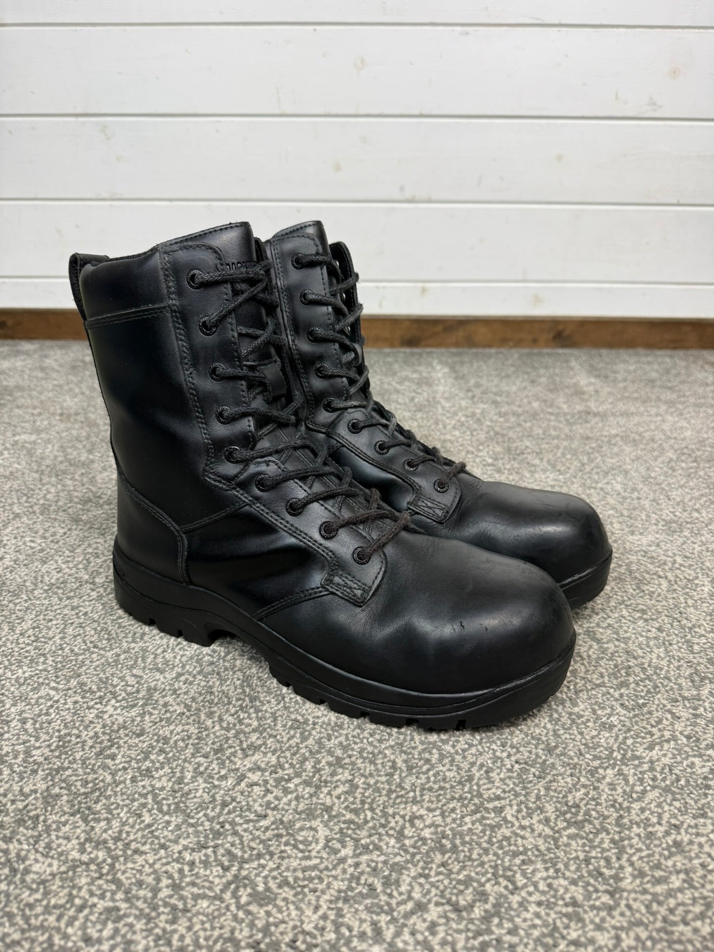 Magnum Elite Shield Met Black Leather Combat Boots UK 10 Ex Police Security Work