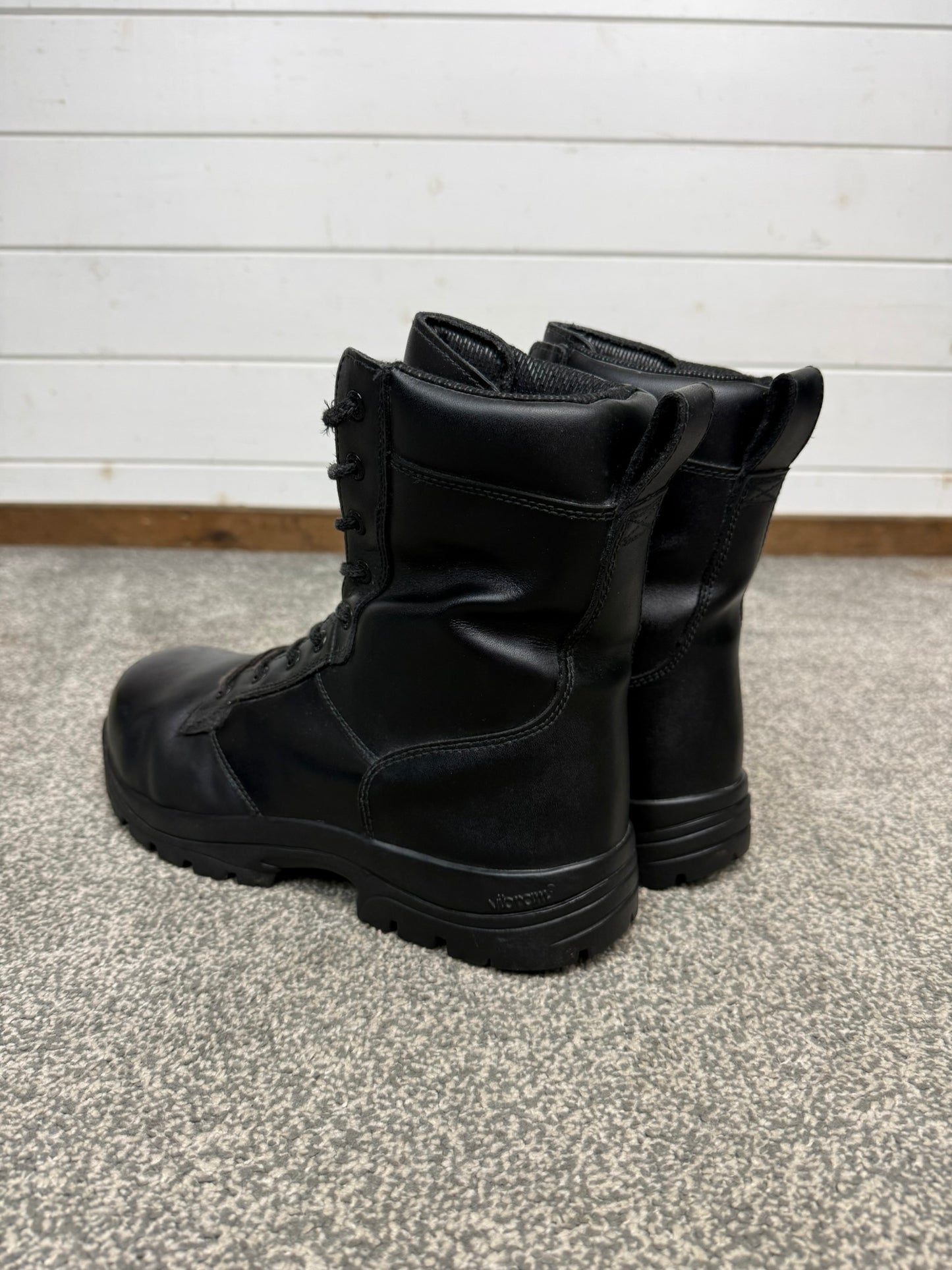 Magnum Elite Shield Met Black Leather Combat Boots UK 10 Ex Police Security Work