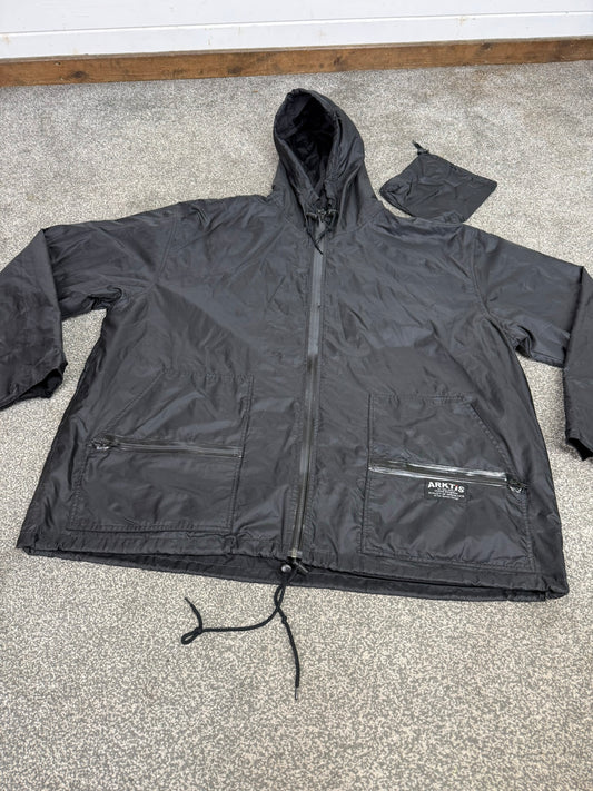 Arktis A310 V1 Black Rainshield Jacket Coat XXL Ripstop Waterproof Lightweight