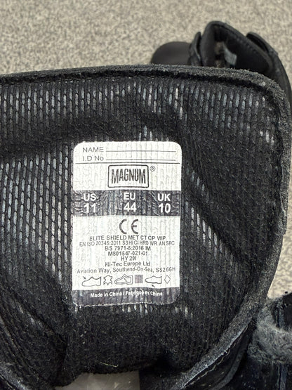 Magnum Elite Shield Met Black Leather Combat Boots UK 10 Ex Police Security Work