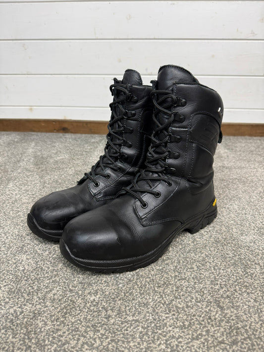 MLA Defender Typhoon Black Leather Boots UK 9 Public Order Security Ex Police