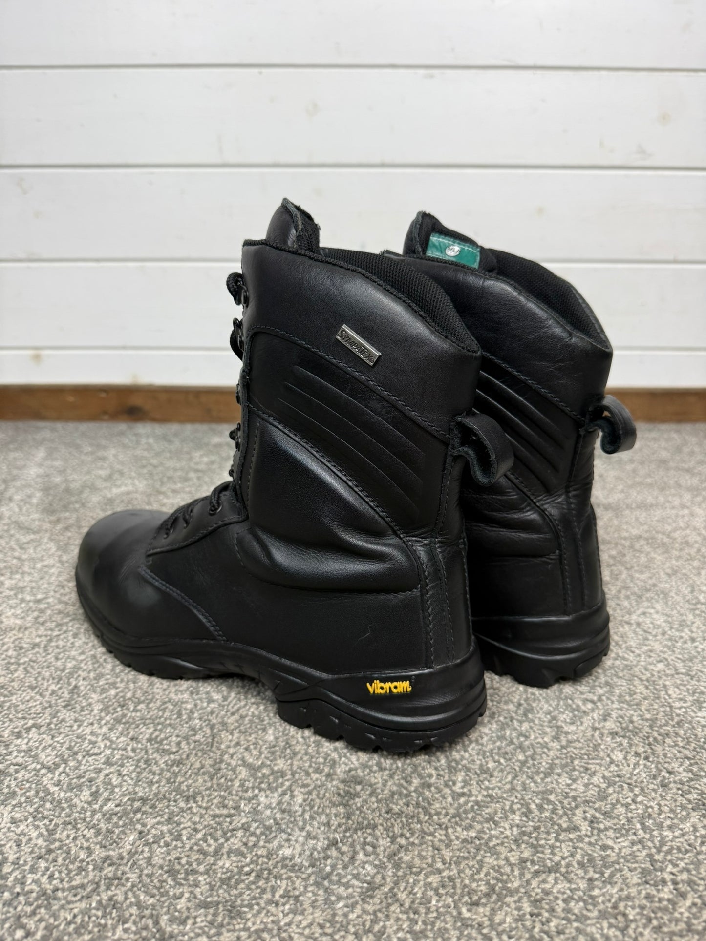 MLA Defender Typhoon Black Leather Boots UK 9 Public Order Security Ex Police