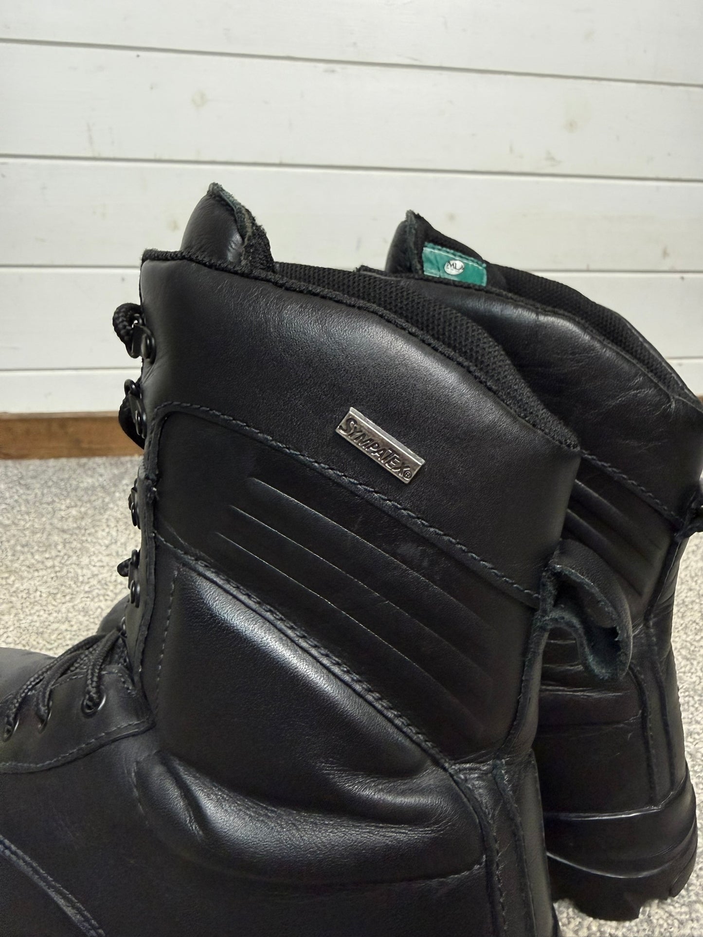 MLA Defender Typhoon Black Leather Boots UK 9 Public Order Security Ex Police