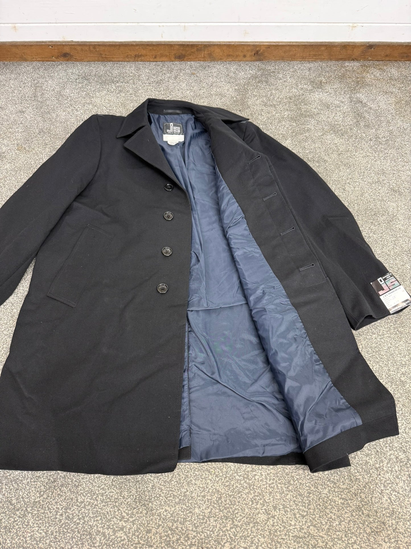 Unissued Ex Police J+S Rainwear Overcoat 39" Chest VGC Trench Coat Long Coat