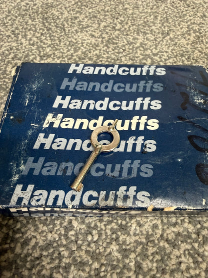 Vintage Smith & Wesson Model 100 Chain Handcuffs Ex Police Cuffs