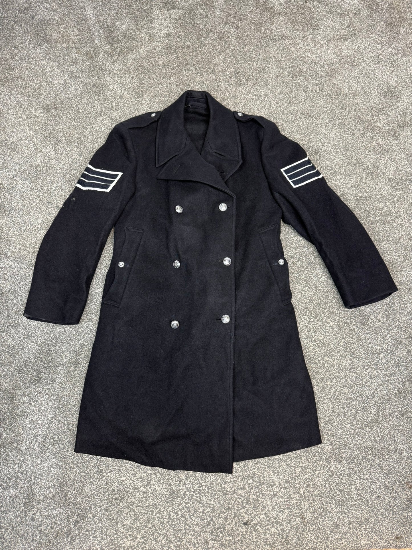 Vintage Essex Constabulary Heavy Wool Trench Coat Long Greatcoat MEDIUM Collector Display