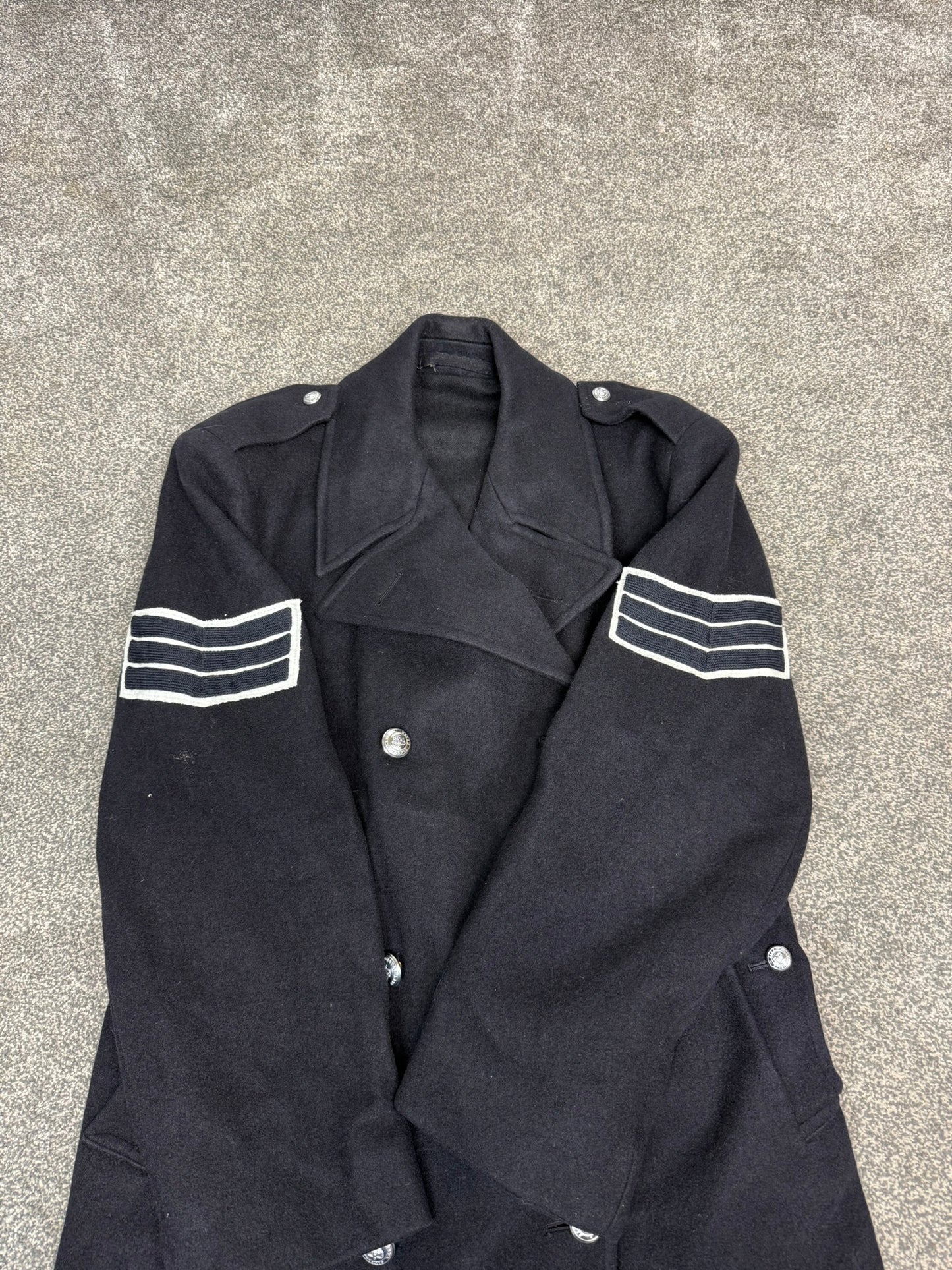Vintage Essex Constabulary Heavy Wool Trench Coat Long Greatcoat MEDIUM Collector Display