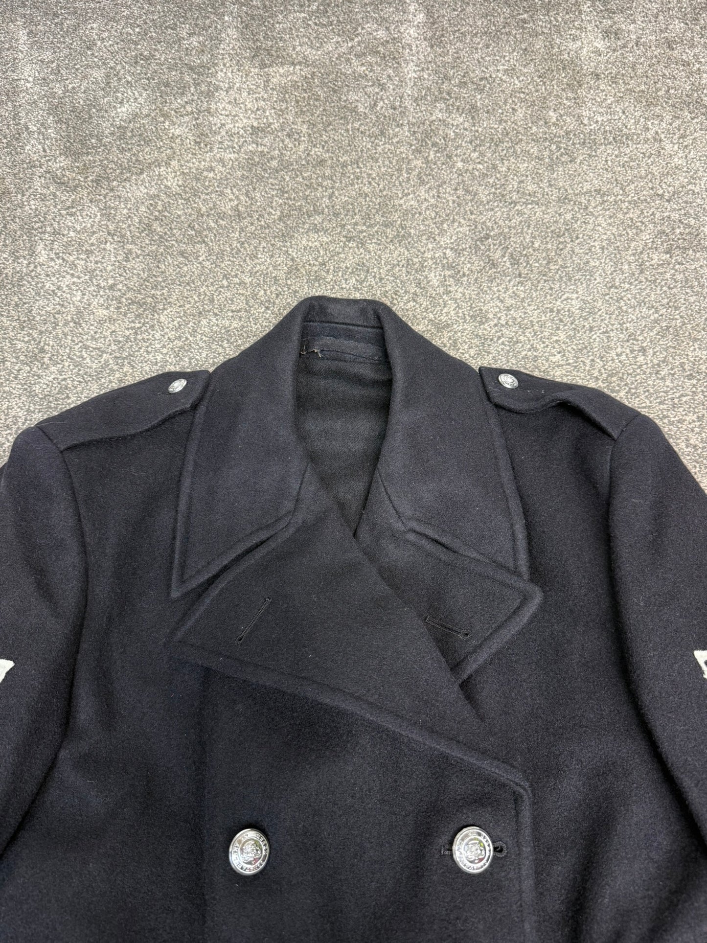 Vintage Essex Constabulary Heavy Wool Trench Coat Long Greatcoat MEDIUM Collector Display