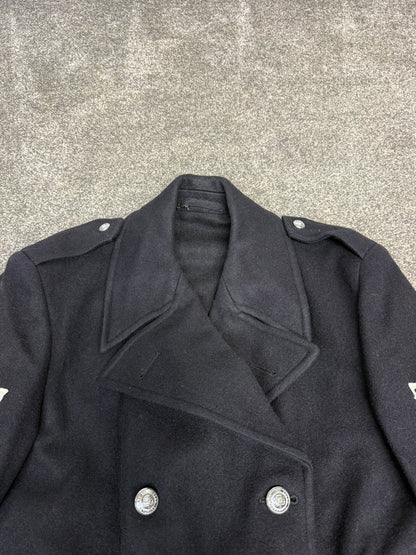 Vintage Essex Constabulary Heavy Wool Trench Coat Long Greatcoat MEDIUM Collector Display
