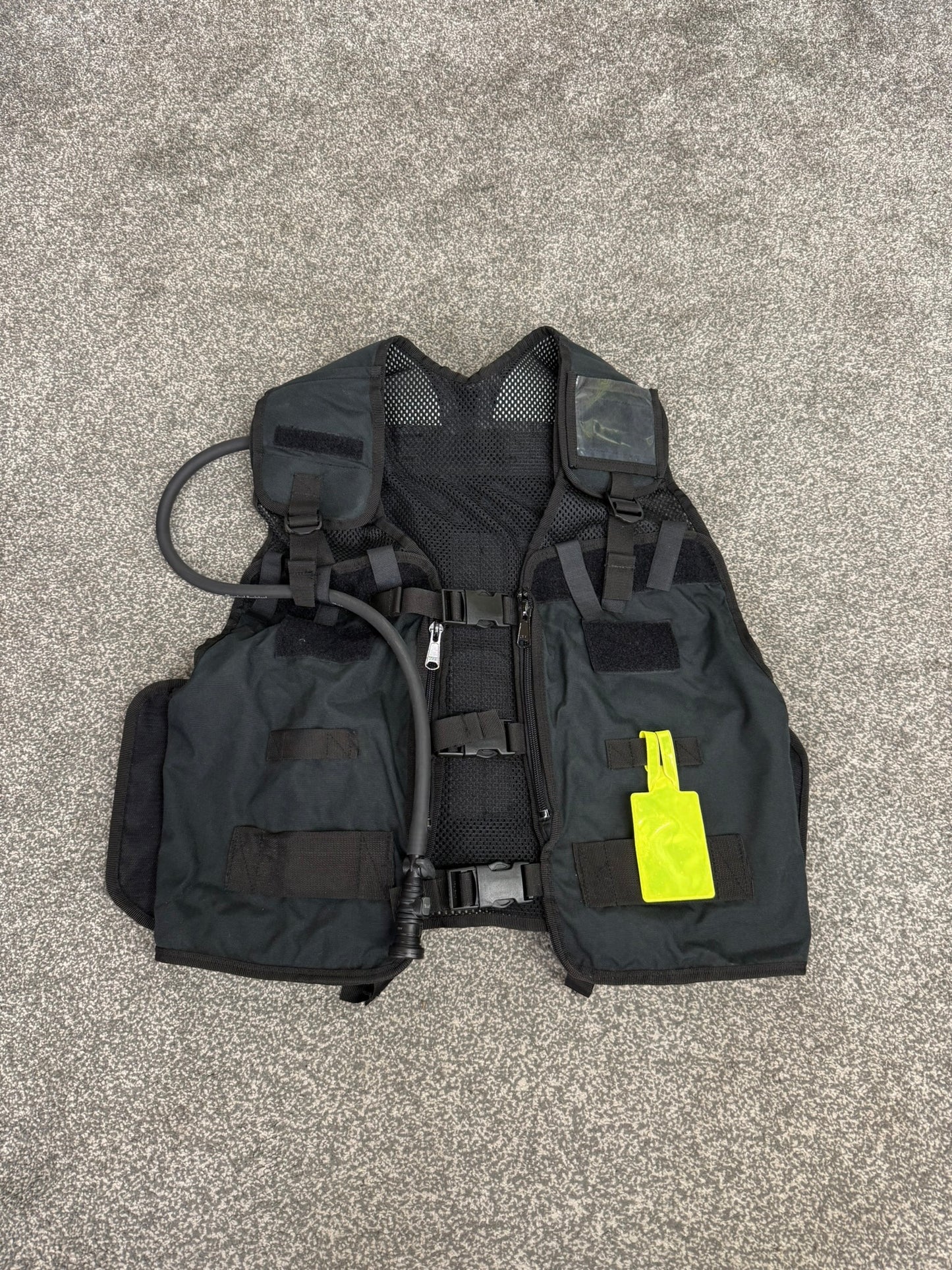 Ex Police Black Remploy Frontline CBRN Hydration Vest Camelbak Pouch Security