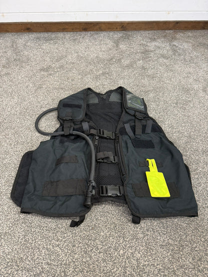 Ex Police Black Remploy Frontline CBRN Hydration Vest Camelbak Pouch Security