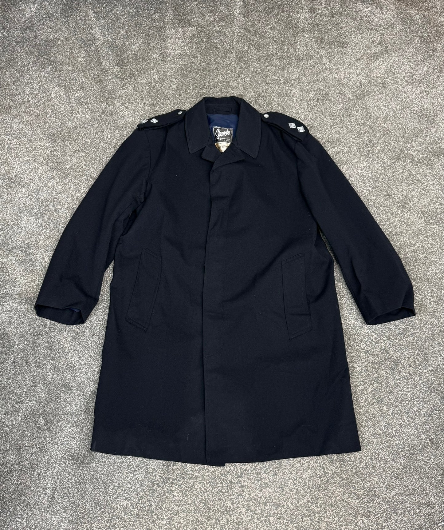 Ex Essex Police Vintage Samba Wool Overcoat 42" Trench Coat Long Coat