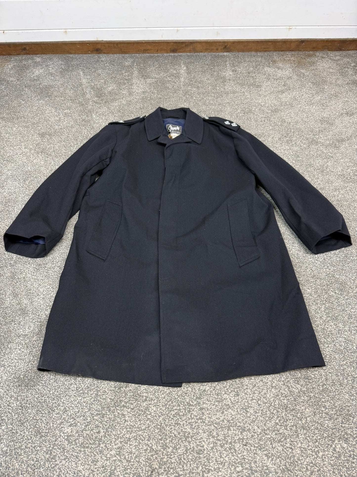 Ex Essex Police Vintage Samba Wool Overcoat 42" Trench Coat Long Coat