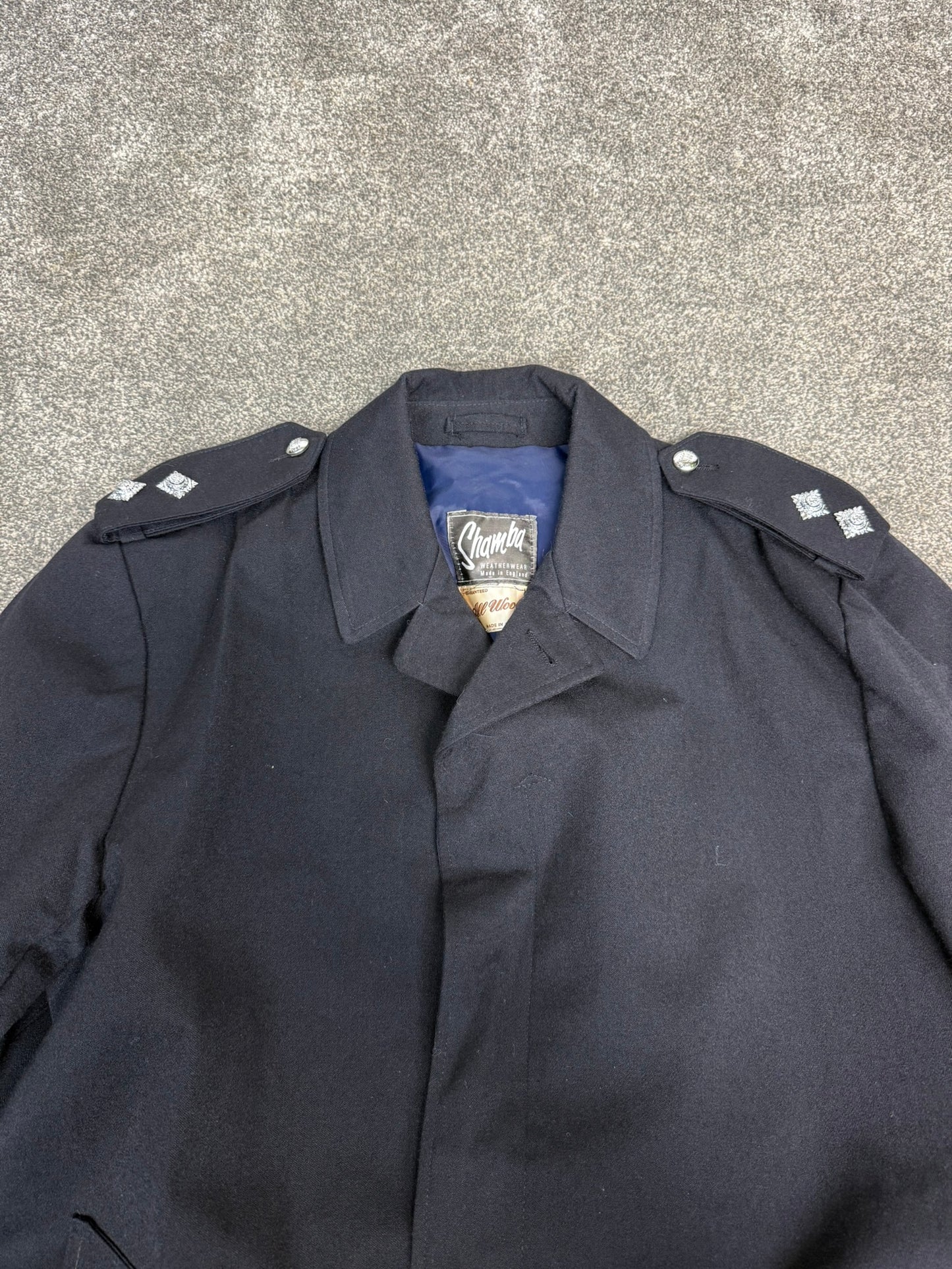 Ex Essex Police Vintage Samba Wool Overcoat 42" Trench Coat Long Coat