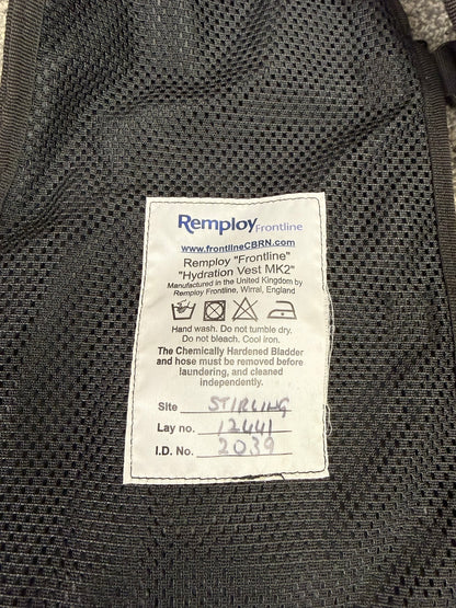 Ex Police Black Remploy Frontline CBRN Hydration Vest Camelbak Pouch Security