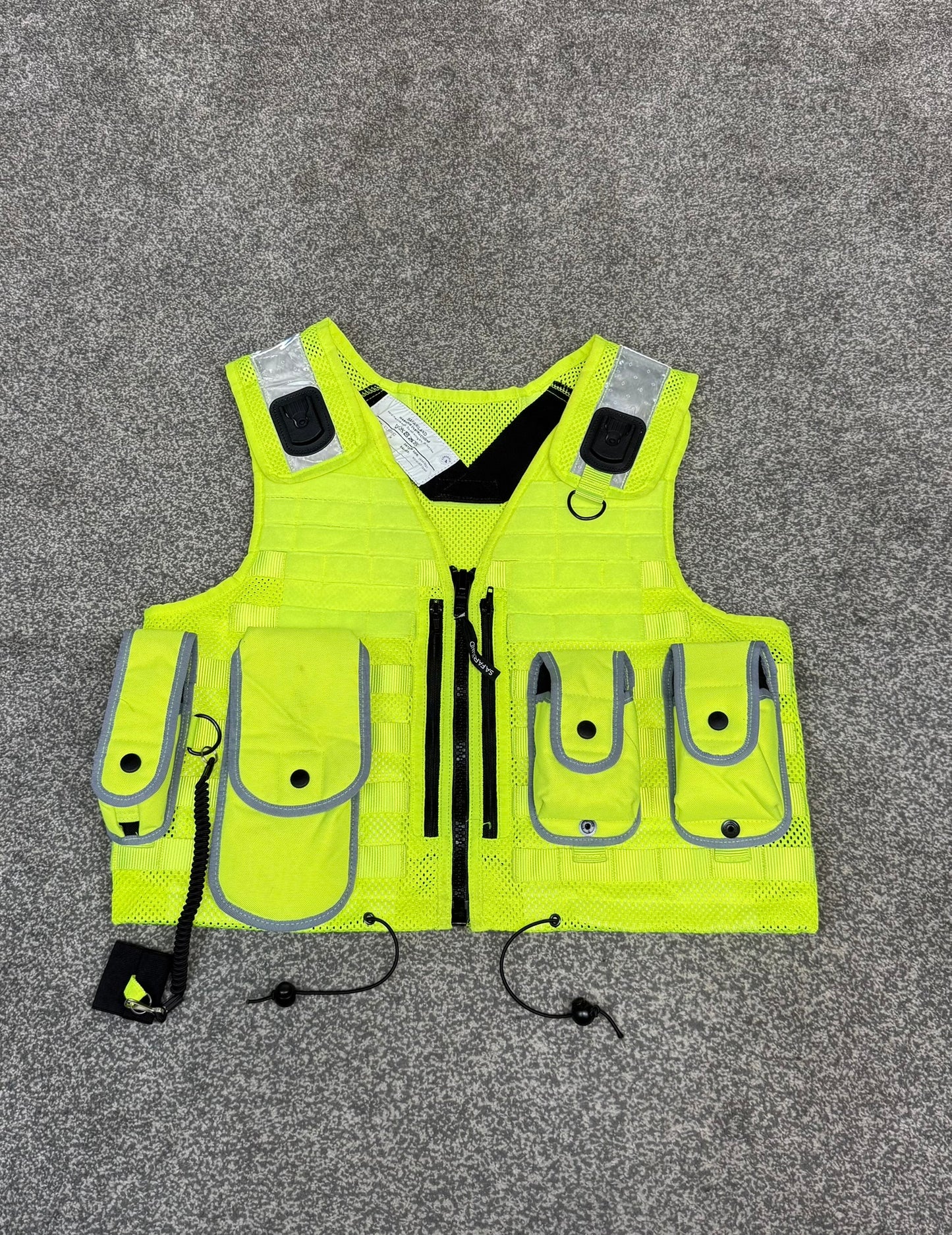 Ex Police Safariland Hi-Vis MOLLE Vest Tactical Security Vest MEDIUM - VGC