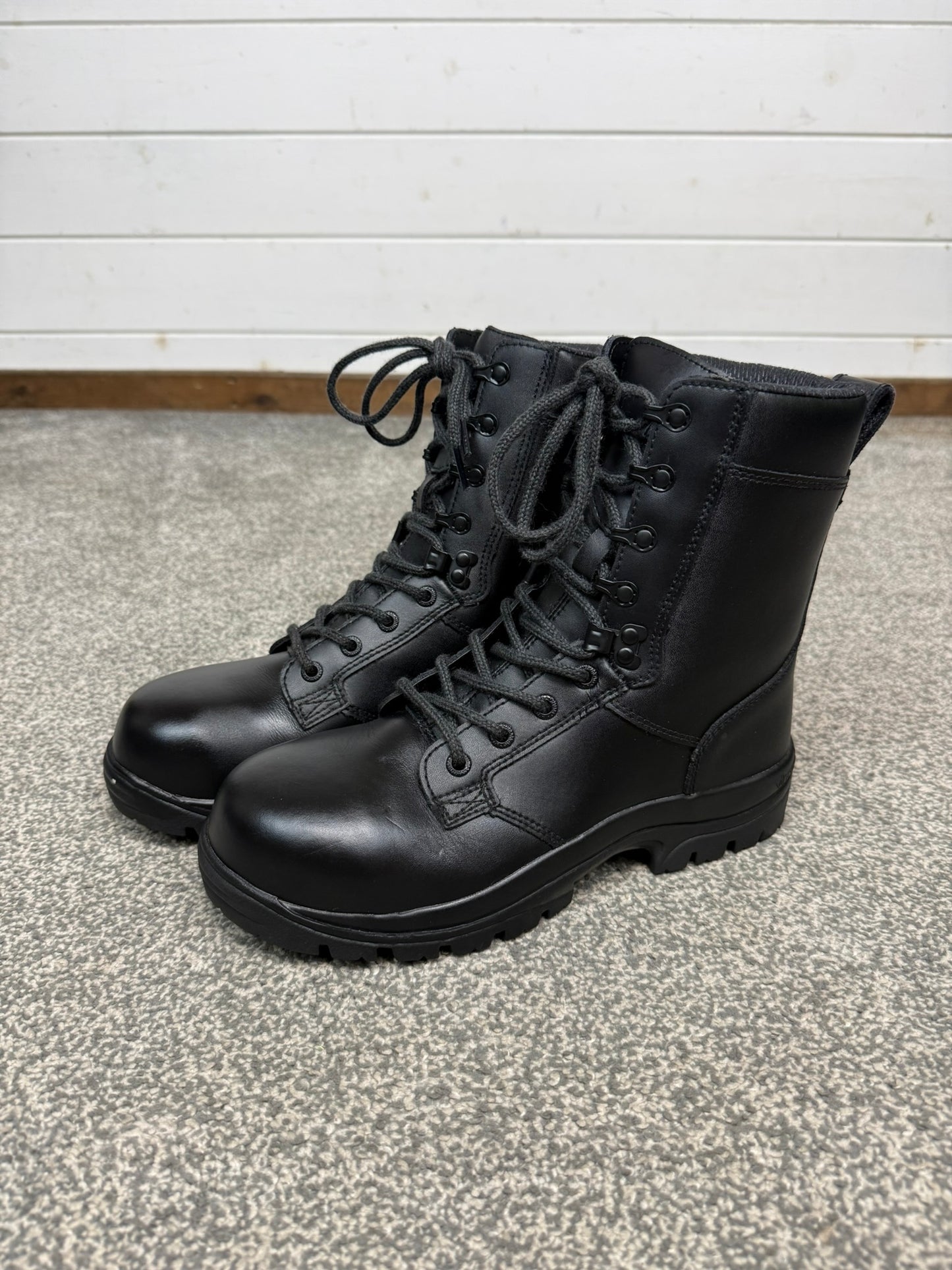 Ex Police Magnum Elite Shield Combat Boots VGC Black Leather UK 7 Security Work
