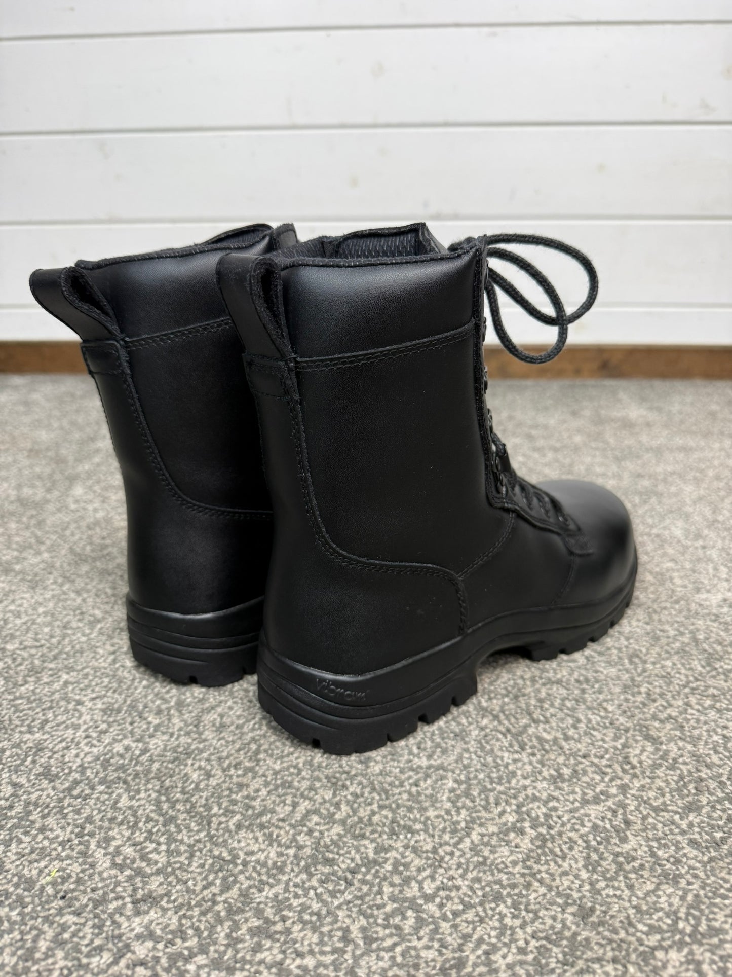 Ex Police Magnum Elite Shield Combat Boots VGC Black Leather UK 7 Security Work