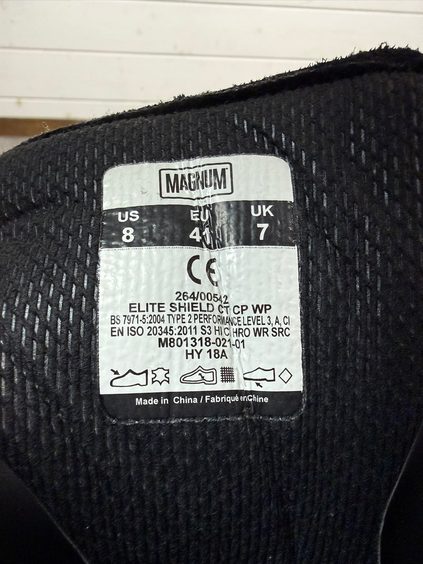 Ex Police Magnum Elite Shield Combat Boots VGC Black Leather UK 7 Security Work