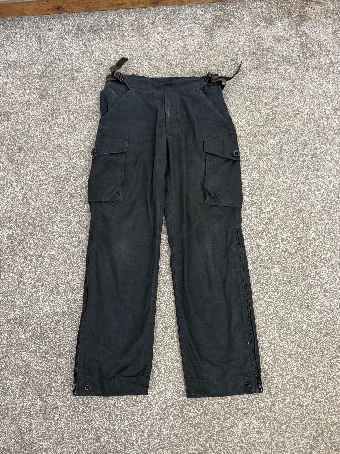 Ex Police Arktis Black Combat Cargo Trousers 32" Ripstop Dog Handler