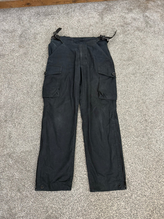 Ex Police Arktis Black Combat Cargo Trousers 32" Ripstop Dog Handler